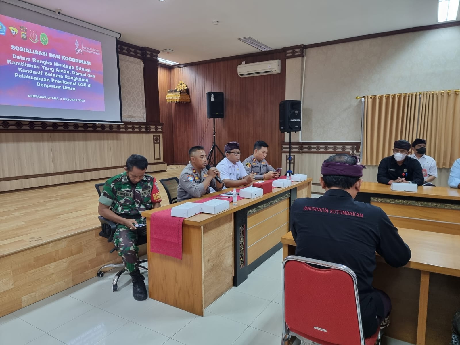 Rapat Koordinasi dan Sosialisasi Kamtibmas dalam rangka persiapan Presidensi G20