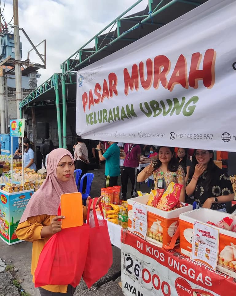 Hari pertama pelaksanaan Pasar Murah Kelurahan Ubung