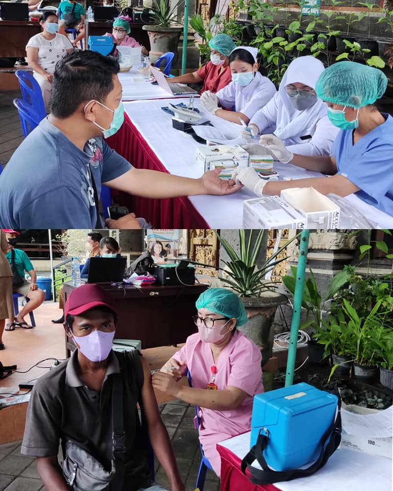 Vaksin Dosis 3 (Booster) di Kantor Kelurahan Ubung