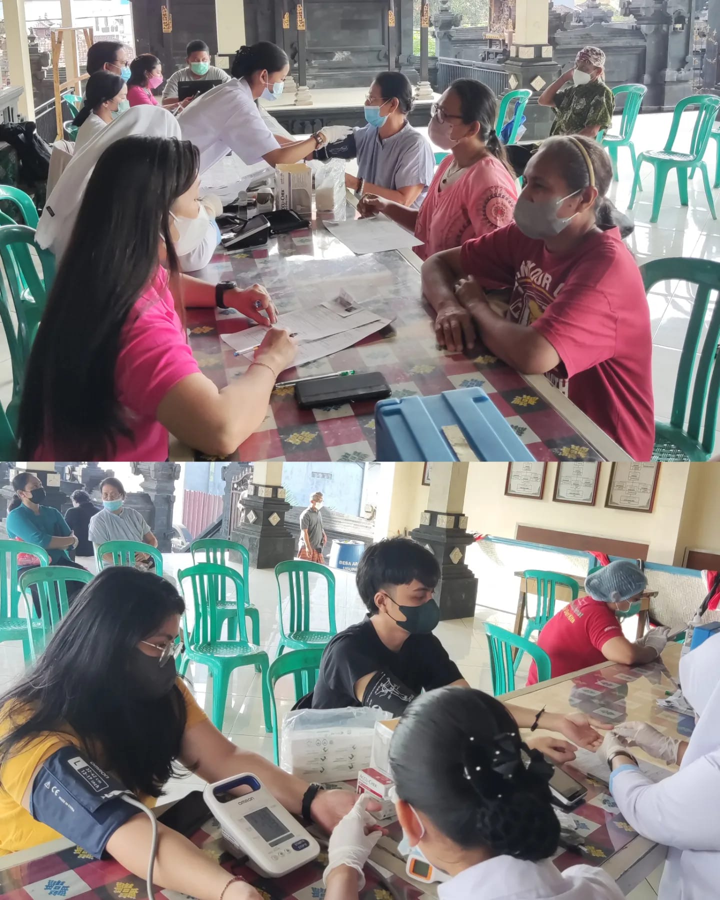 Pelaksanaan hari keempat Vaksin Dosis 3 (Booster) di Banjar Sari.