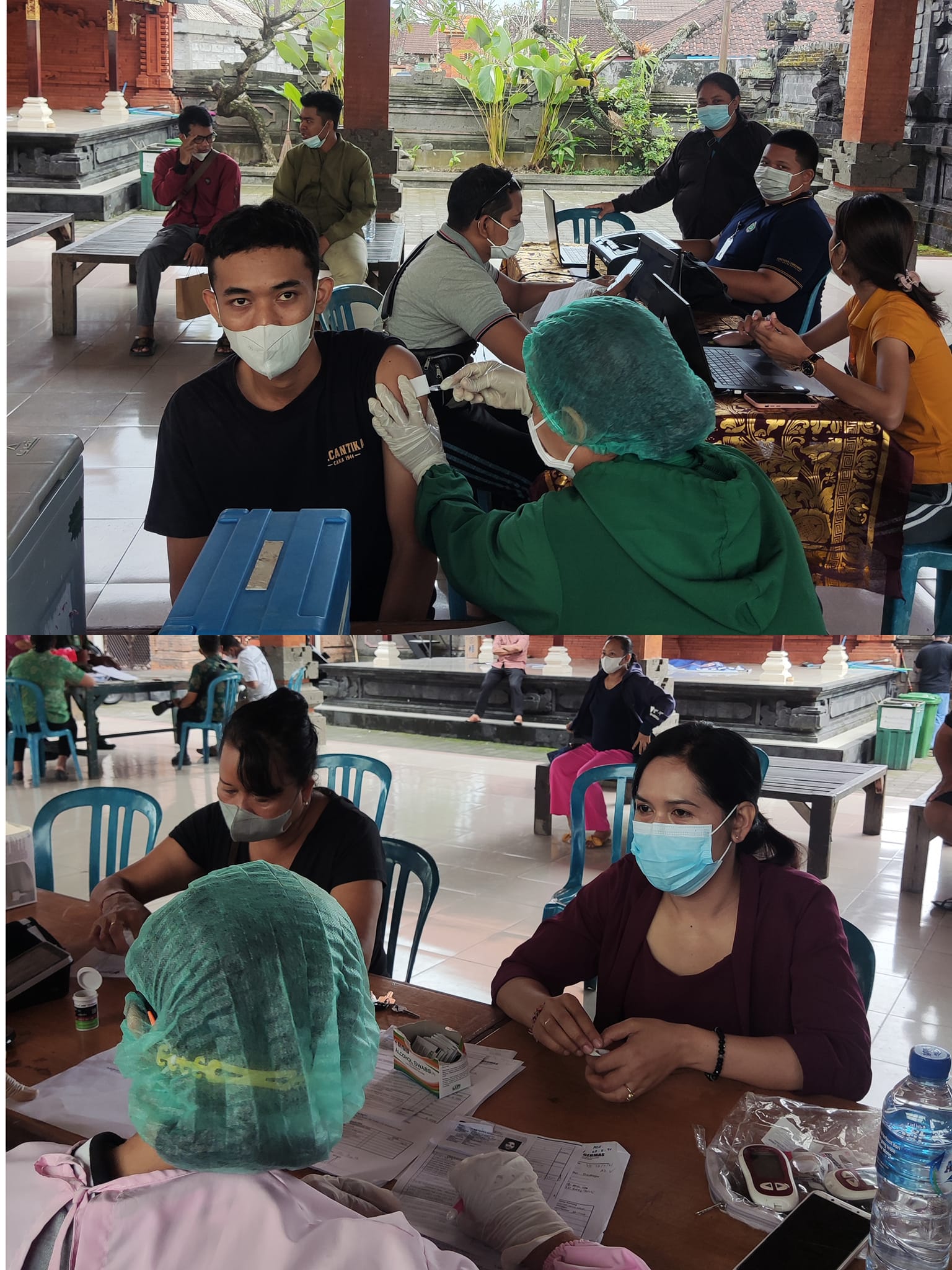 Pelaksanaan hari kedua Vaksin Dosis 3 (Booster) di Banjar Sedana Mertha