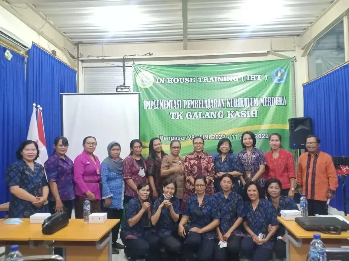 In House Training, Implementasi Pembelajaran Kurikulum Merdeka Angkatan II di TK Galang Kasih Kelurahan Ubung