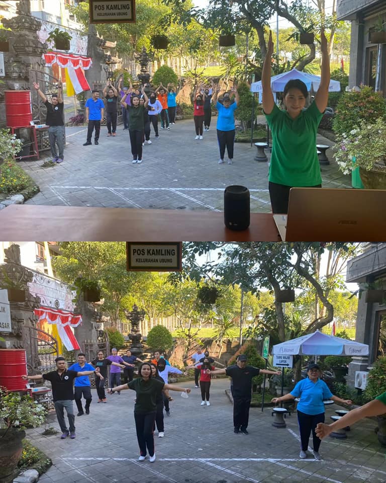 Giat senam pagi dan menabung sampah di Bank Sampah