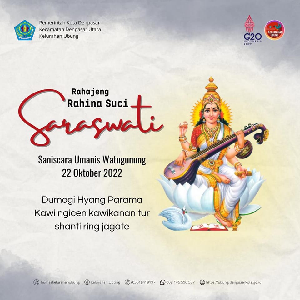 Rahajeng Rahine Suci Saraswati