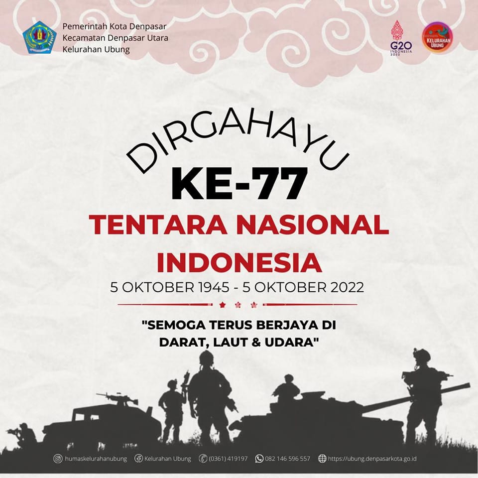 Selamat Hari Ulang Tahun ke-77 Tentara Nasional Indonesia