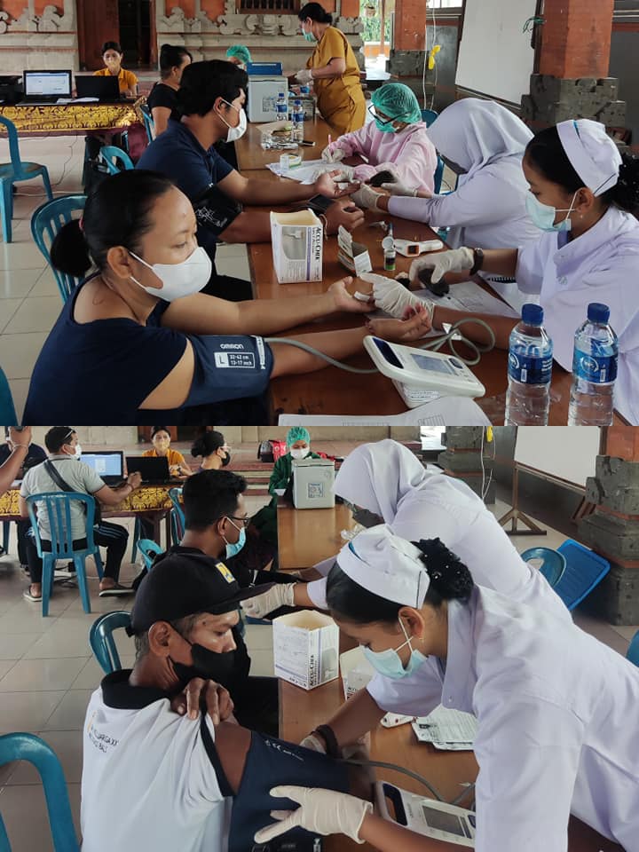 Pelaksanaan hari kedua Vaksin Dosis 3 (Booster) di Banjar Sedana Mertha