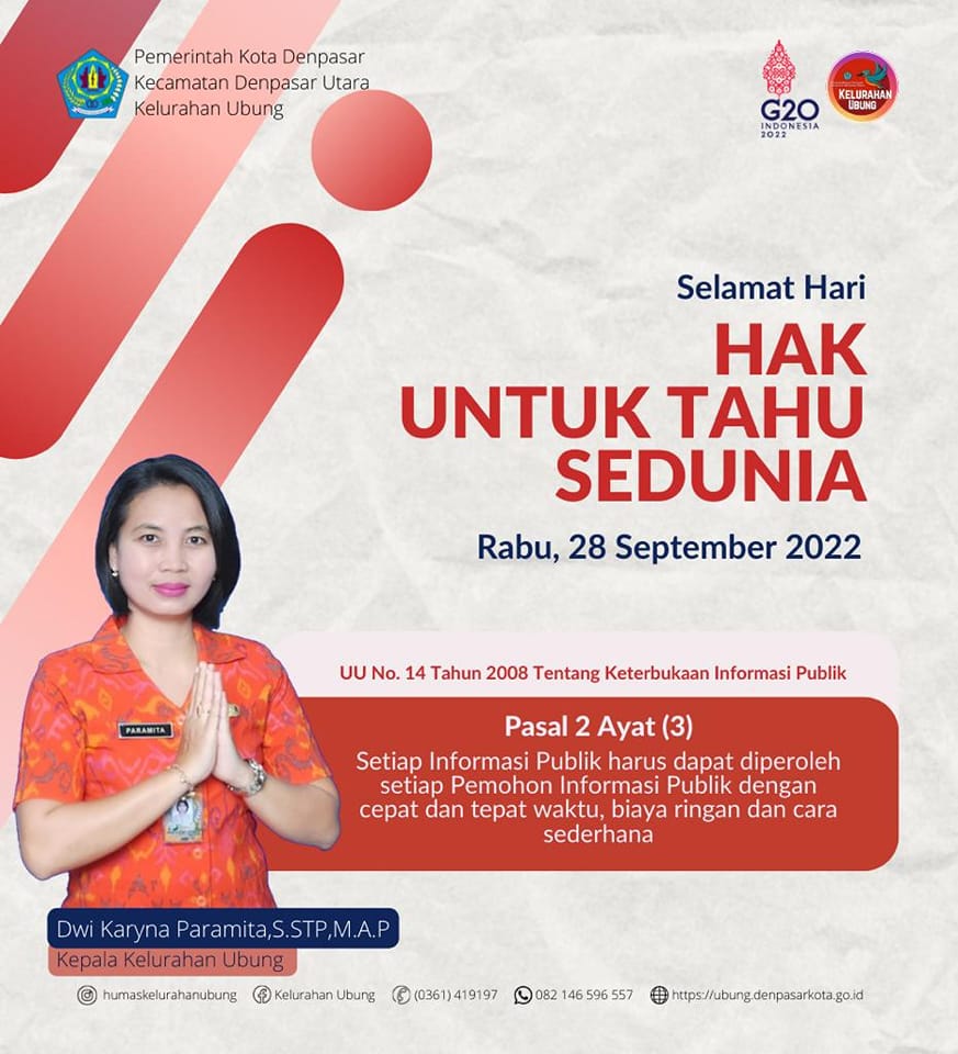 Hari Hak Untuk Tau Sedunia