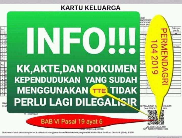 Pengumuman Dokumen Kependudukan