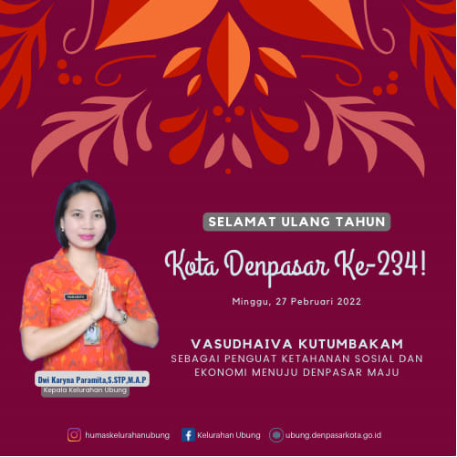 Selamat Ulang Tahun Kota Denpasar yang ke 234