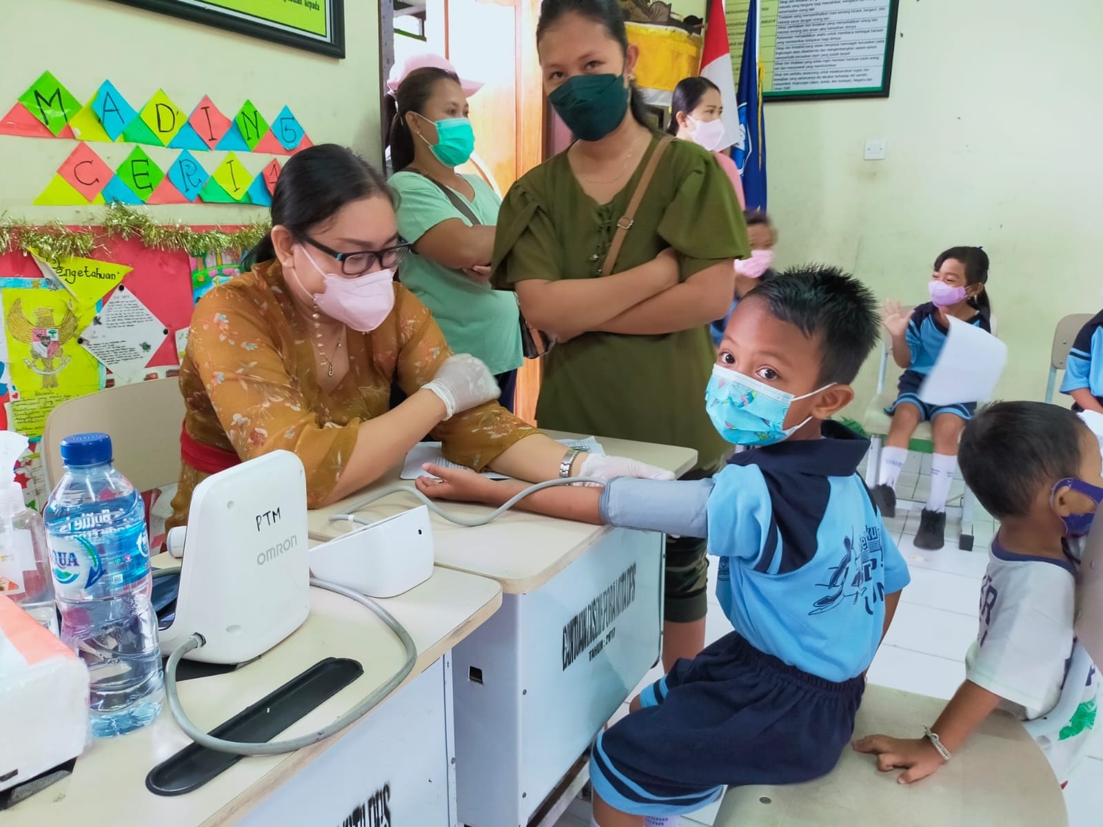 Atensi Satlinmas Pada Giat Vaksinasi Ke-2 Untuk Anak Usia 6-11 Tahun