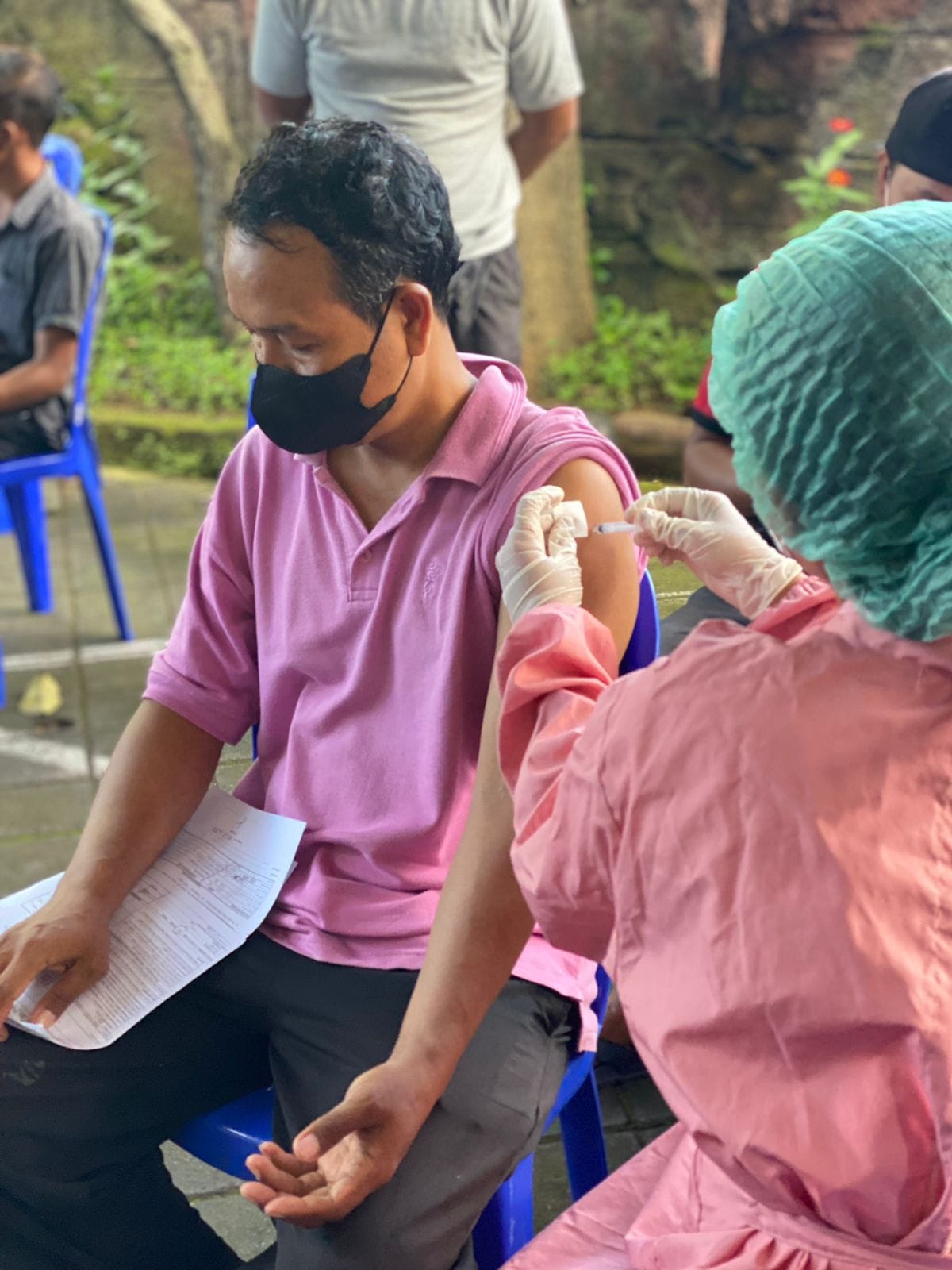 Pelaksanaan Vaksin Booster Hari terakhir di Kantor Kelurahan Ubung